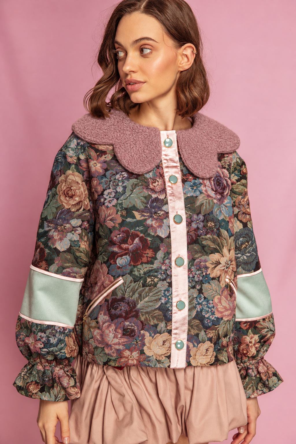 KURTKA W KWIATY SECRET GARDEN - obrazek 2