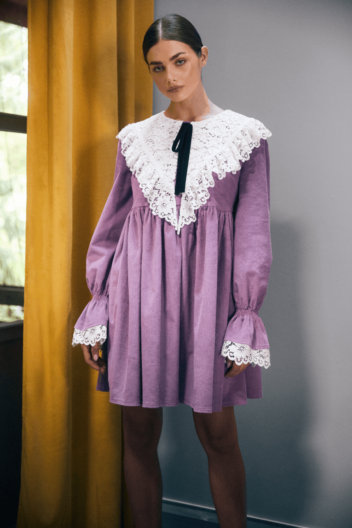 fioletów sukienka mini